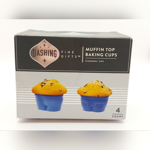 Dashing Gifts Silicone Cupcake Baking Cups‎ | Muffin Tops Set of 4 - Picture 1 of 5